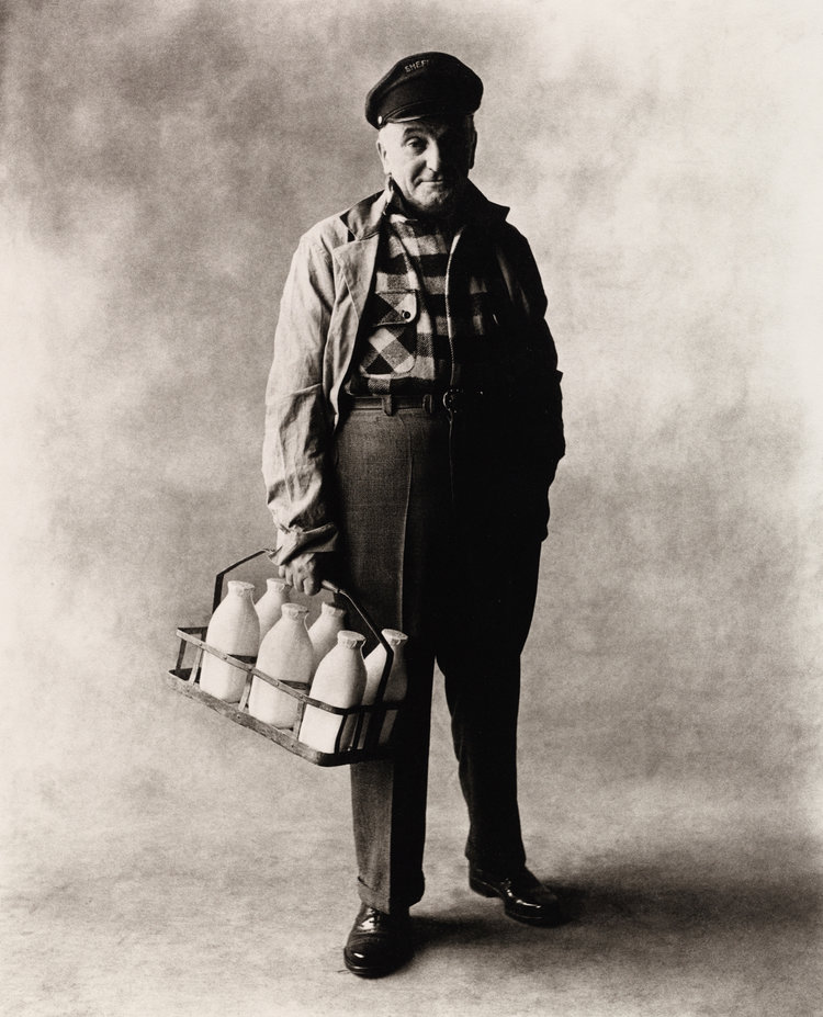 A milkman photographied by Irving Penn